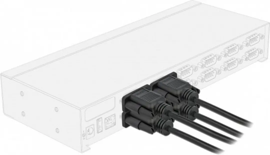 Delock RS-232 D-Sub9 Female-Female Null Modem Kabel 1m - Zwart