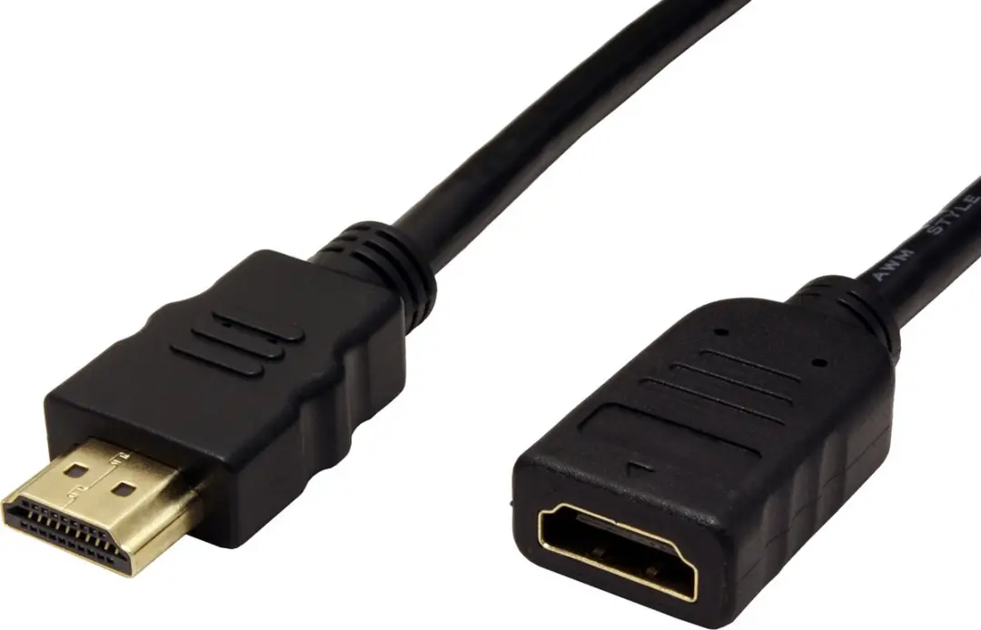 Value HDMI High Speed Kabel M-F 1,5m - Netwerk - Zwart