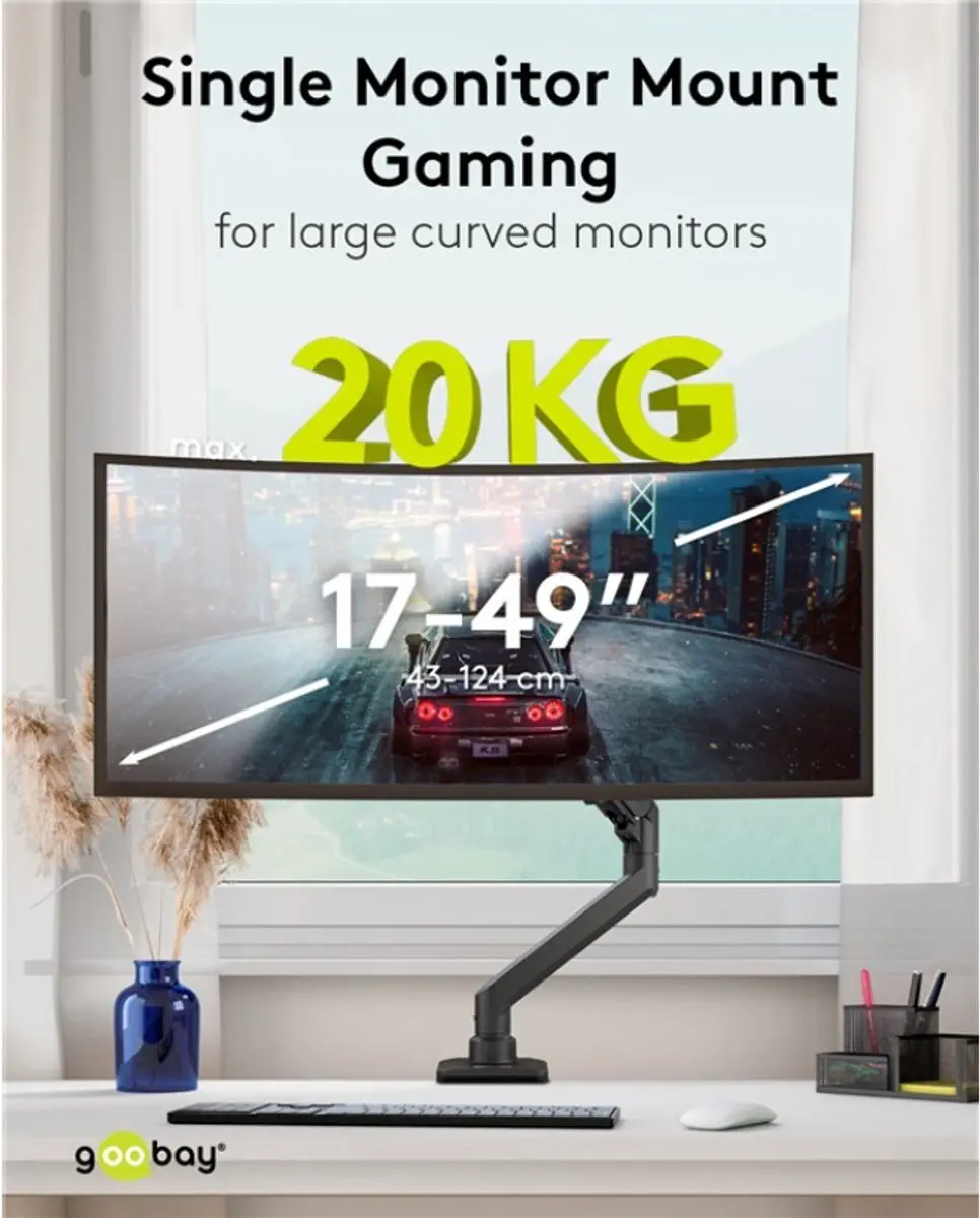 Goobay Bureaubeugel 1 Monitor tot 49 inch - 74416