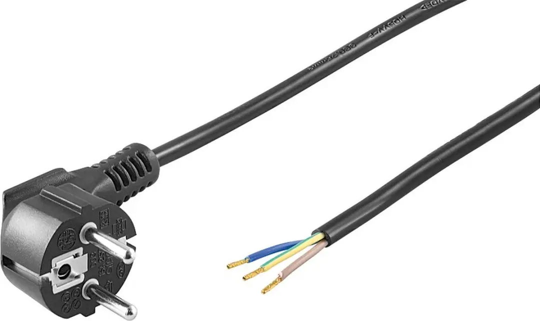 Goobay CEE 7/7 Haaks 3x0,75mm Stroomkabel - 2m - 10 Stuks