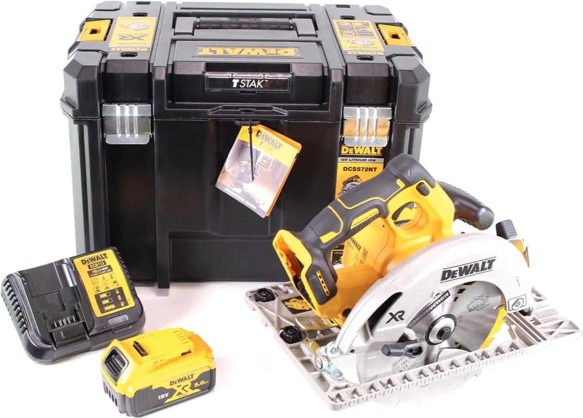 DeWalt DCS 572 P1 Handcirkelzaag 18V - 184mm - 1x 5.0Ah Accu - afbeelding 3 van 5
