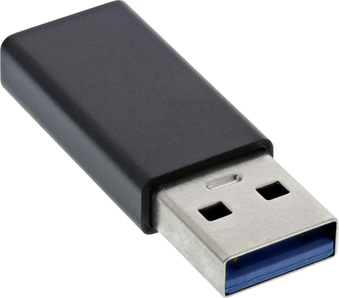 InLine USB-A naar USB-C Adapter 3.2 Gen 1 - Zwart