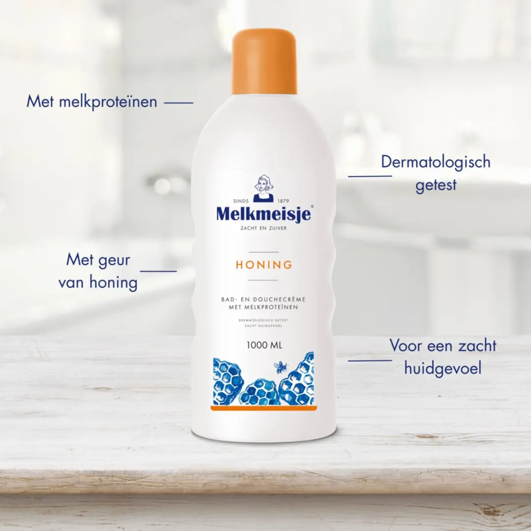 Melkmeisje Bad & Douche Honing 1000ml