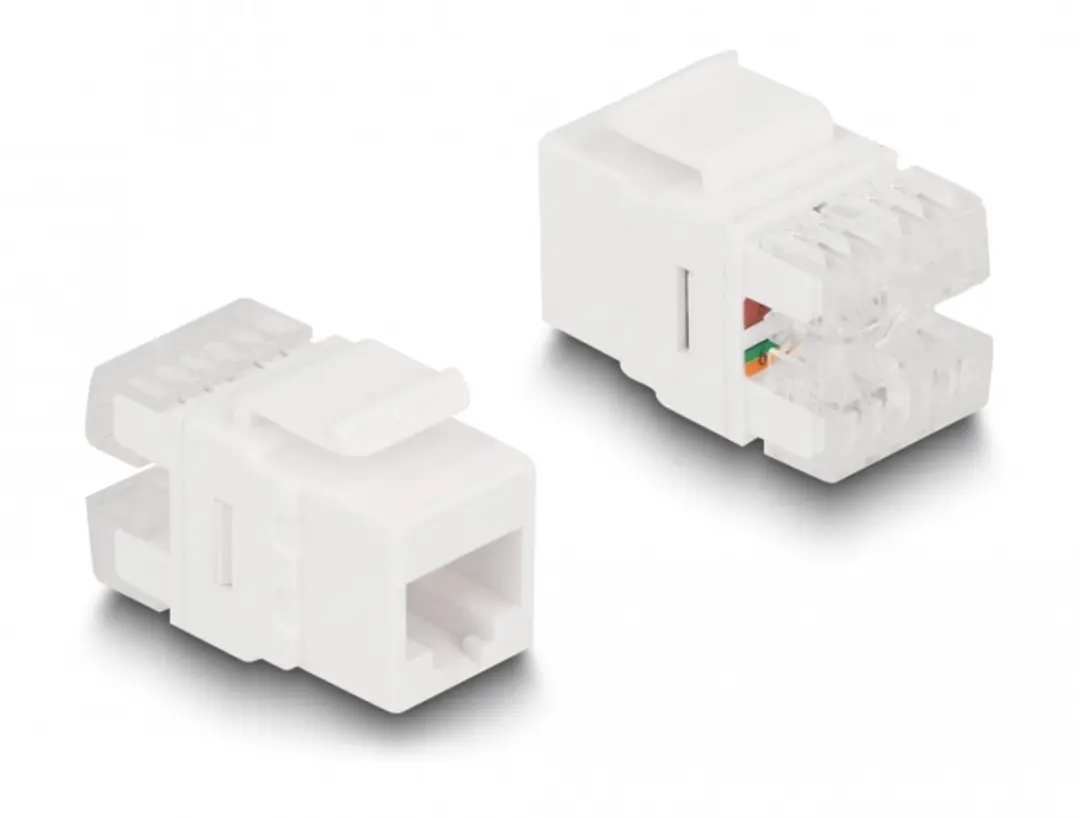 Delock Keystone LSA Set RJ45/RJ11 Cat.6 - 3 Stuks - Zwart/Wit - afbeelding 6 van 6