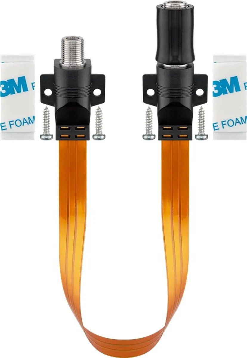 Goobay Coax Adapter 0,20m - Oranje