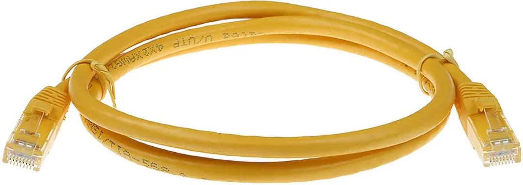 ACT Gele U/UTP CAT6 Patchkabel IS8800 - 0,5m - Snagless RJ45