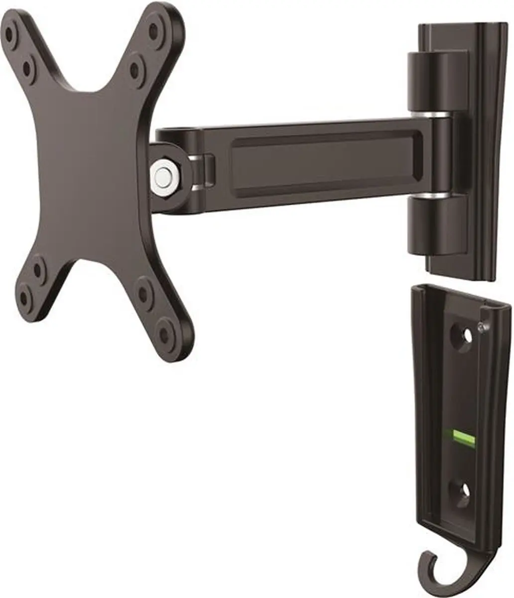 Startech ARMWALLS Scharnierende Muurbeugel - Zwart