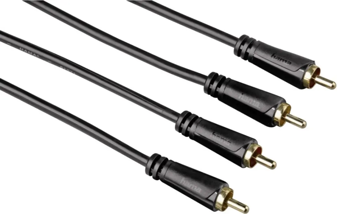 Hama Audiokabel 2 Cinch 10m - Zwart