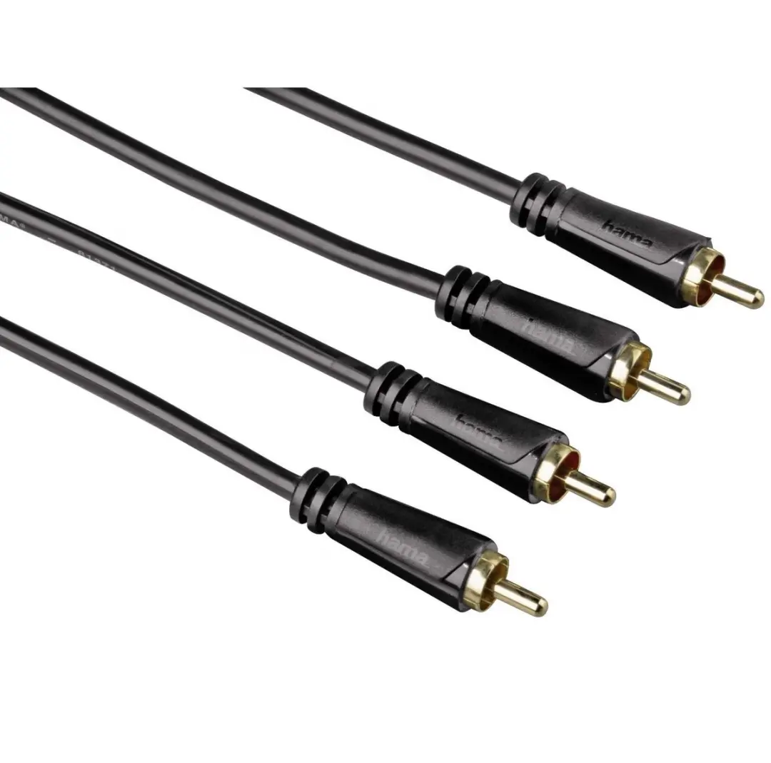 Hama Audiokabel 2 Cinch 10m - Zwart