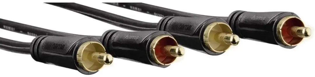 Hama Audiokabel 2 Cinch 10m - Zwart