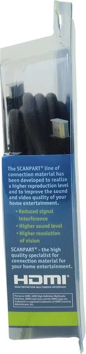 Scanpart HDMI Kabel 5m 8K@60Hz - 48Gbps - HDMI 2.1 - Zwart