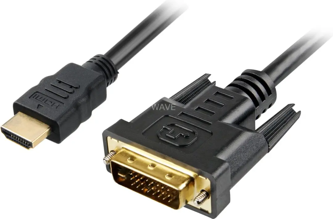 Sharkoon HDMI naar DVI-D Kabel 5m - Zwart