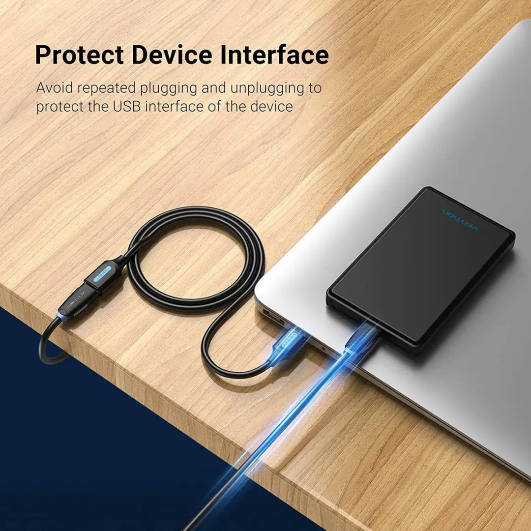 Vention USB 3.0 A Mannelijk-Vrouwelijk Verlengkabel 0,5m - Transparant - afbeelding 6 van 6