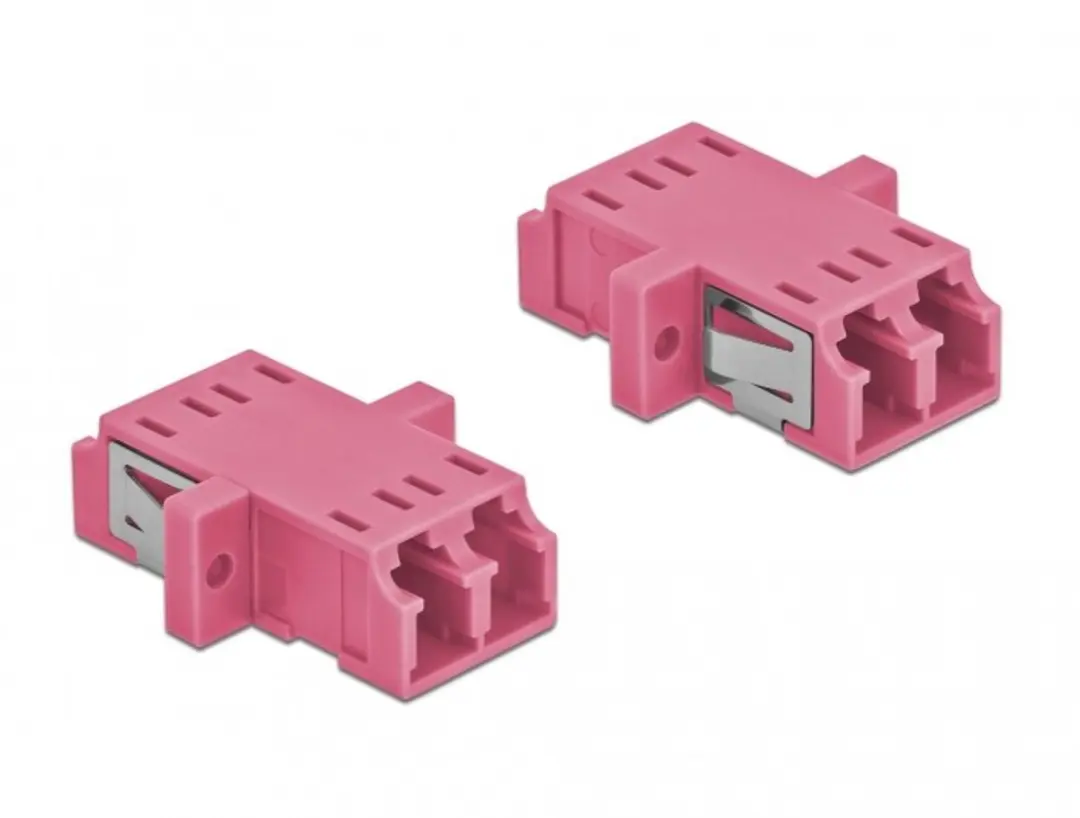 Delock LC Duplex Koppler MM Violet - 2 Stuks
