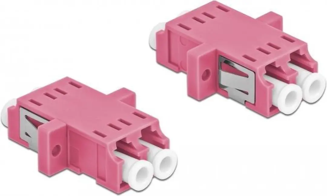 Delock LC Duplex Koppler MM Violet - 2 Stuks