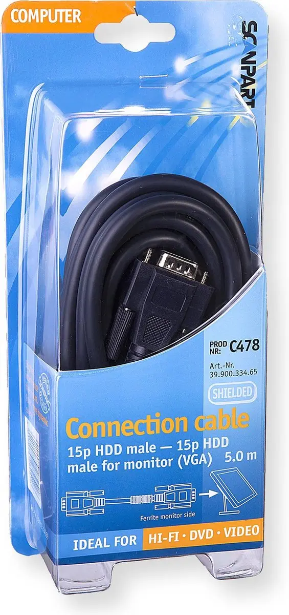Scanpart VGA Kabel 15pHDD 5m