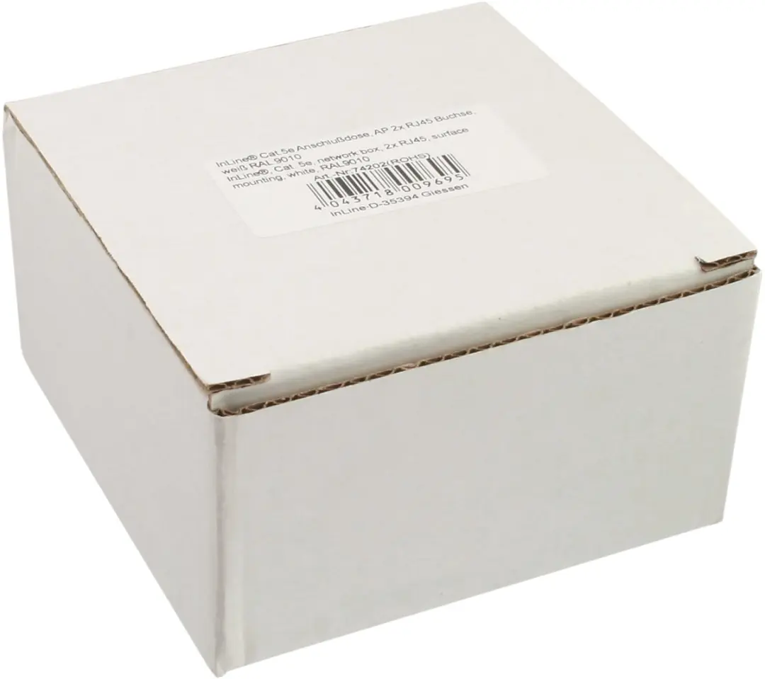 InLine Cat.5e Opbouw Aansluitdoos 2x RJ45 - Wit