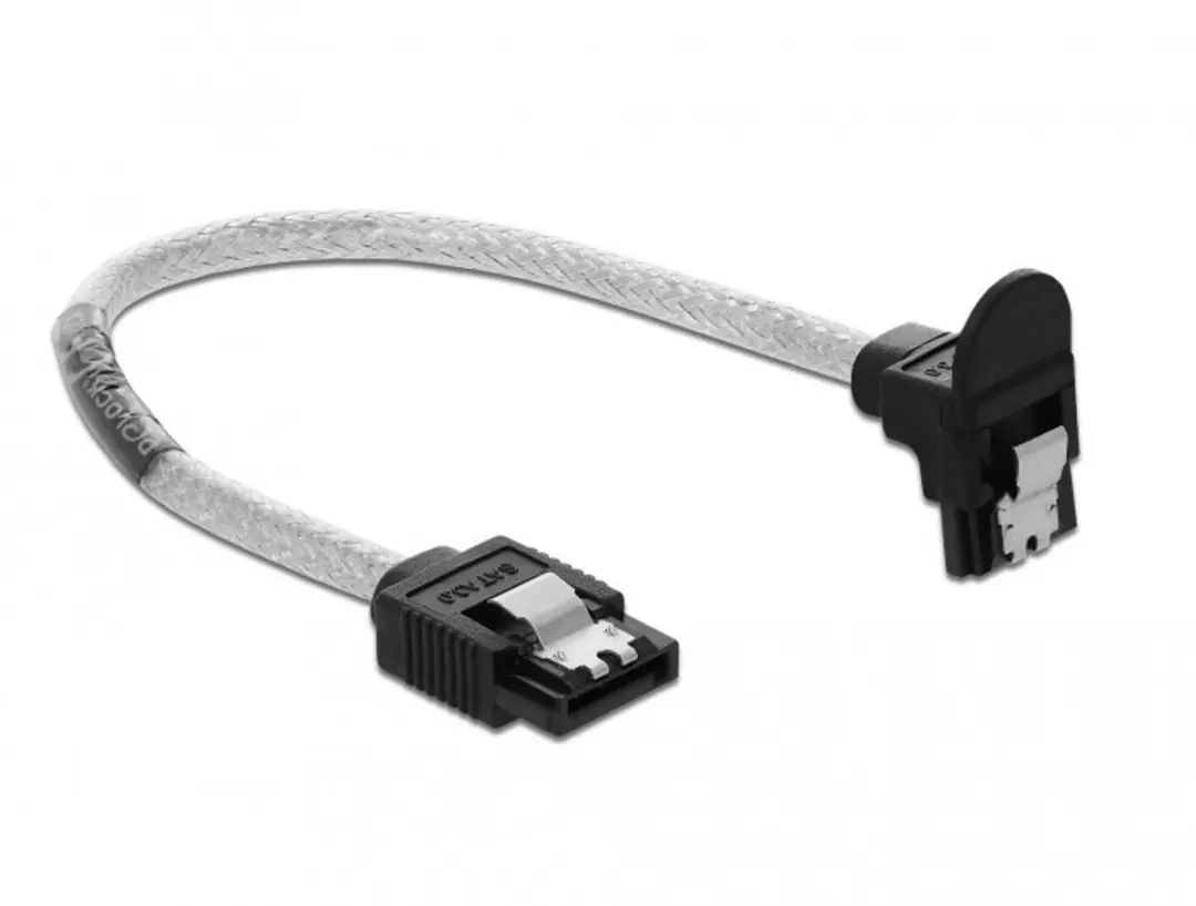 Delock SATA Kabel 20cm - Zwart/Transparant