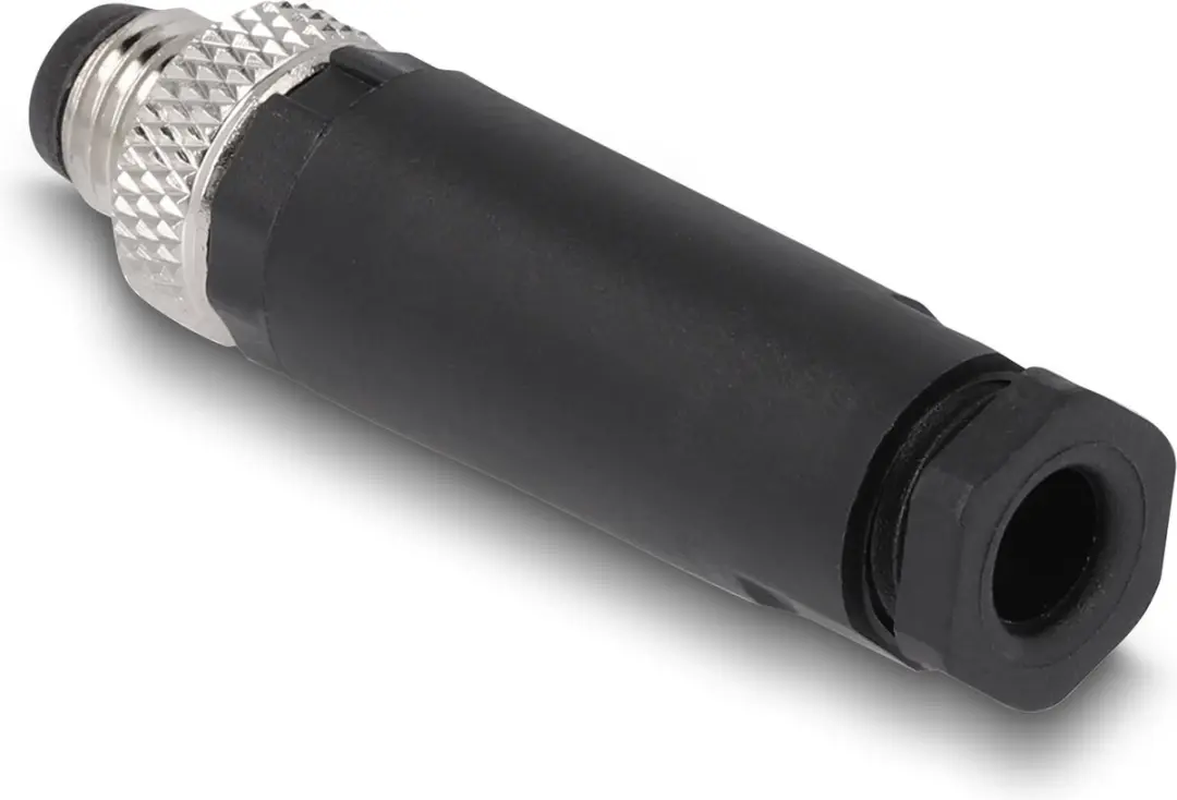 Delock M8 Connector A-coded 3-pin Male - Zwart