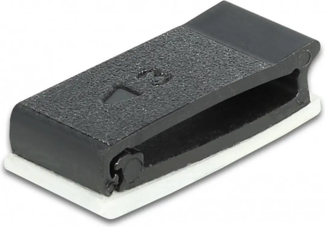 Delock Kabelhouder met vergrendelclip - 10 Stuks - Zwart