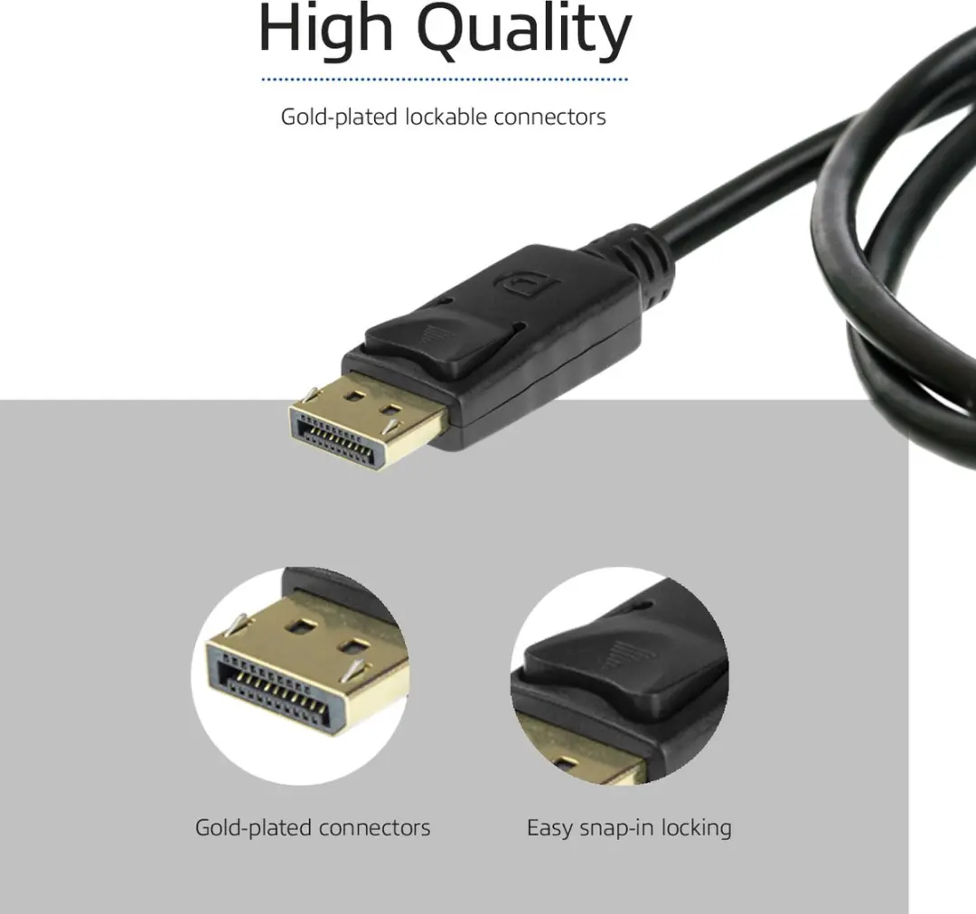ACT DisplayPort 1.4 Kabel AK4074 - 8K - 3m - Zwart