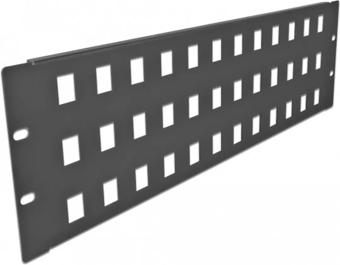 Delock 19 inch Patch Panel 3U - 48 Keystone Modules - Zwart