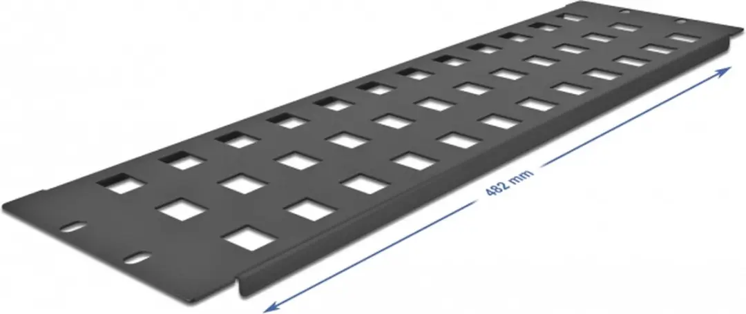 Delock 19 inch Patch Panel 3U - 48 Keystone Modules - Zwart