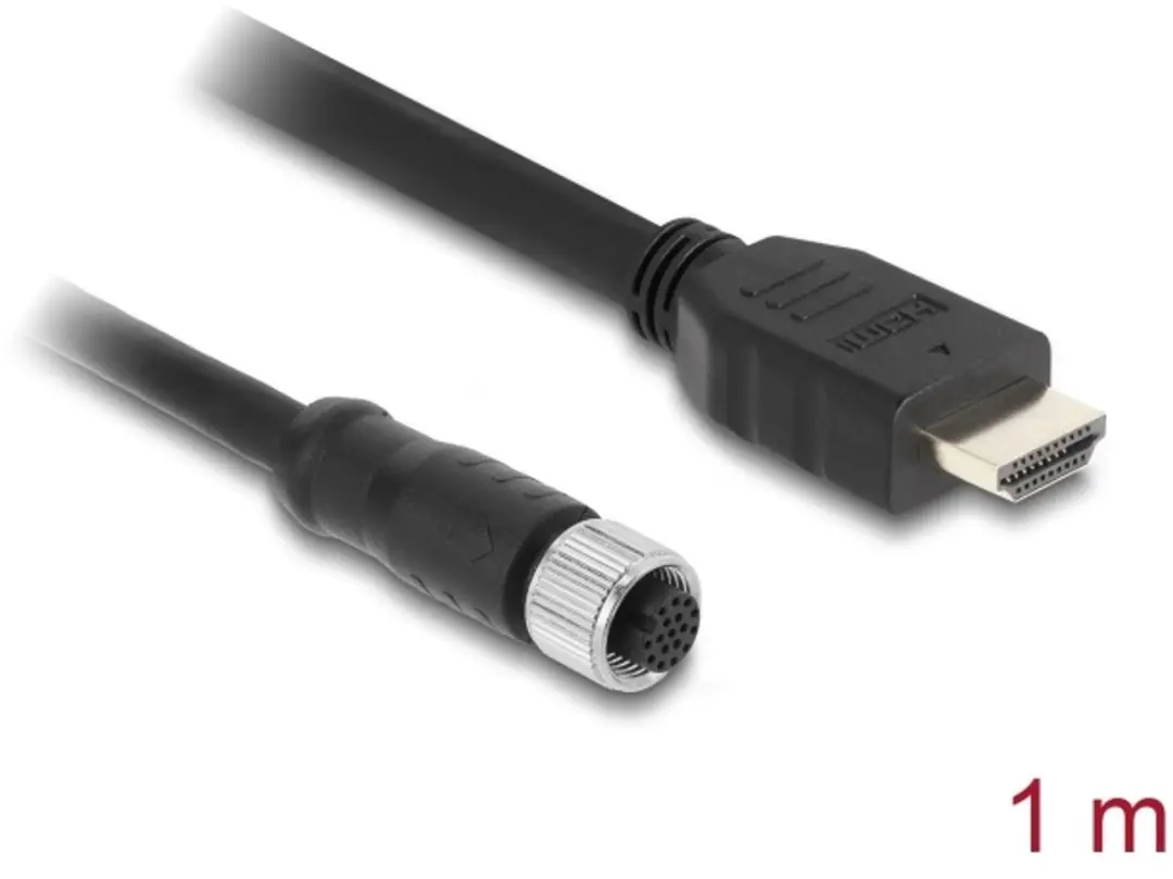 Delock M12 A-coded 17-pins HDMI Kabel