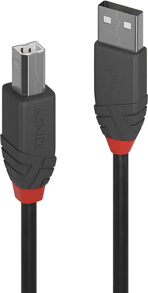 Lindy Anthra Line USB 2.0 Kabel USB-A naar USB-B 2m