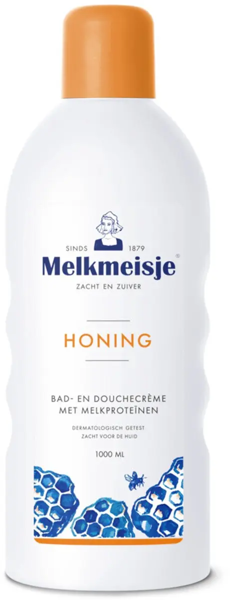 Melkmeisje Bad & Douche Honing 1000ml - 7 Stuks