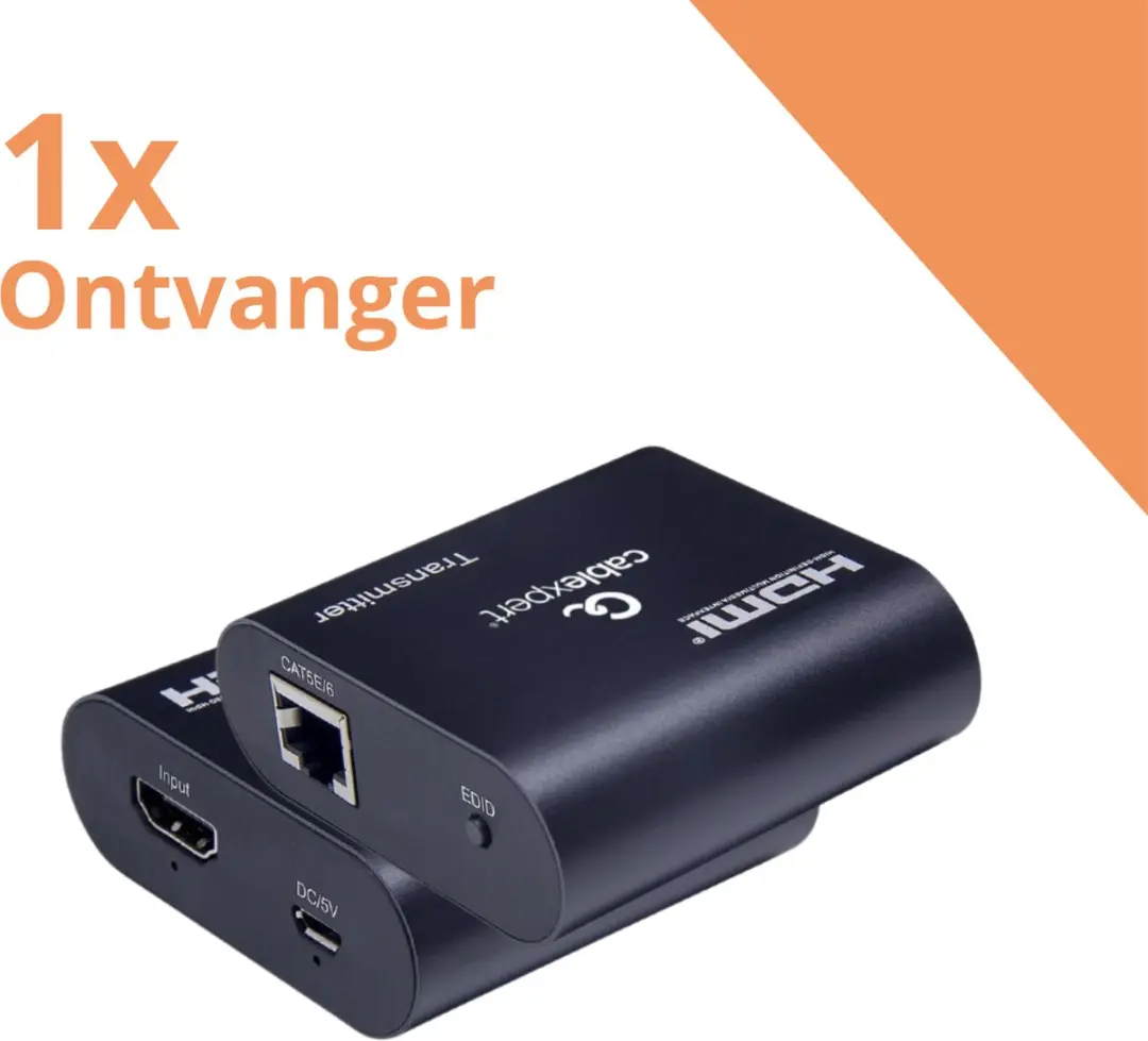 Gembird HDMI Extender Set DEX - Full HD 1080p - 60m - Zwart
