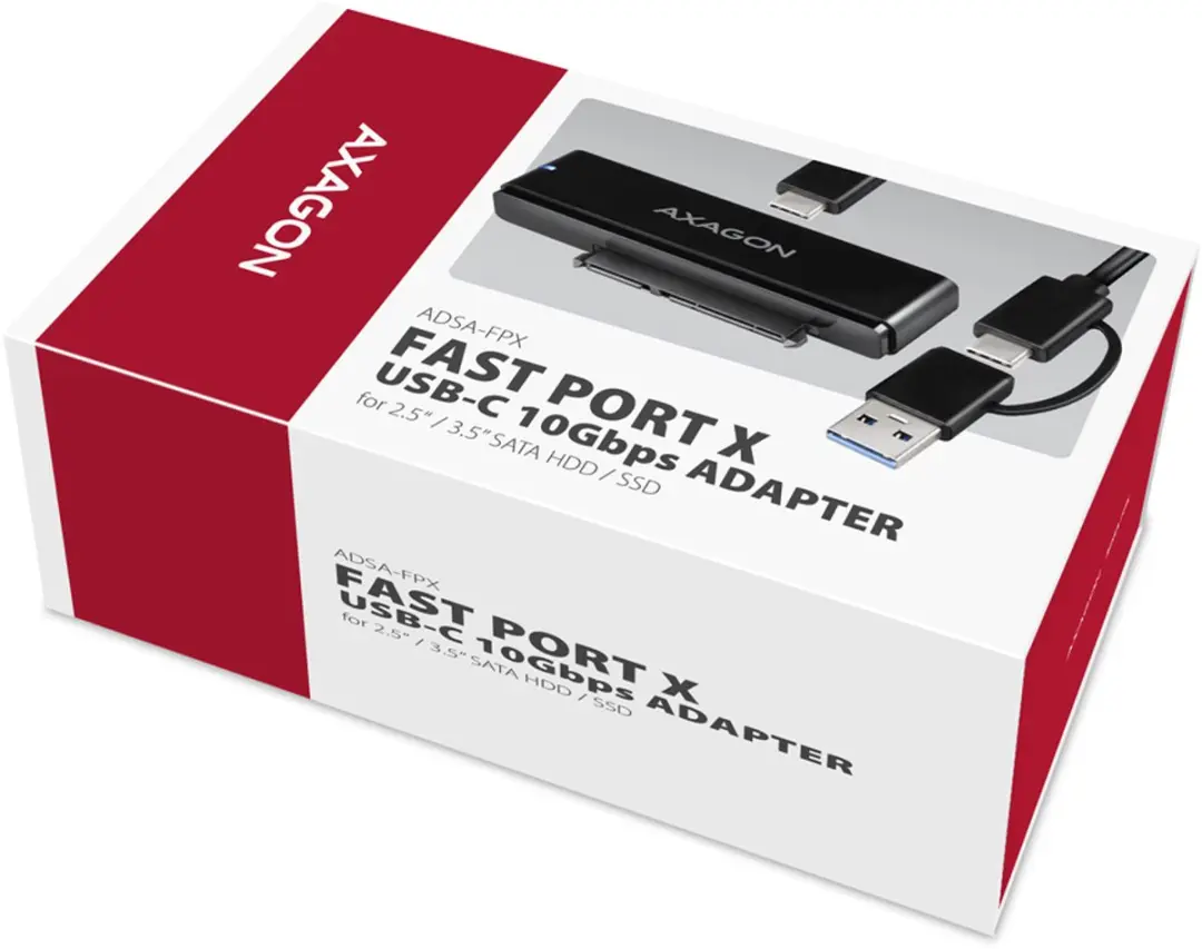 Axagon ADSA-FPX USB-C 10Gbps SSD/HDD Adapter