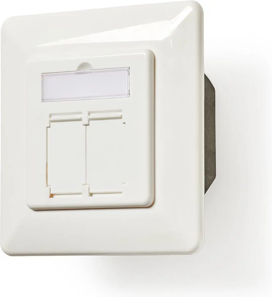 Nedis CCGP89250IV Netwerk Wanddoos 2x CAT6a - Inbouw - Goud