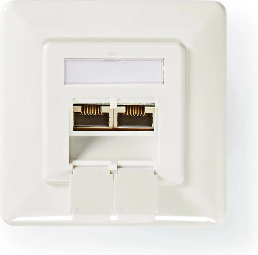 Nedis CCGP89250IV Netwerk Wanddoos 2x CAT6a - Inbouw - Goud