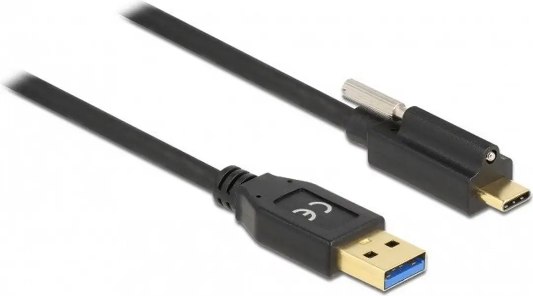 Delock USB 3.2 Gen 2 Type-A naar Type-C Kabel 1.5m - Zwart