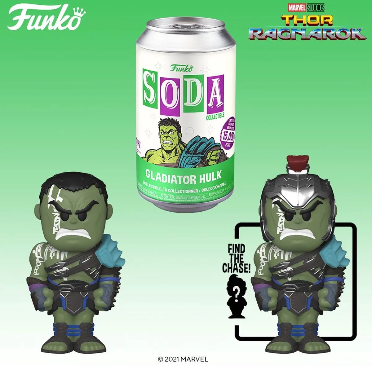 Funko Soda Pop! Marvel Ragnarok Gladiator Hulk - 10.000 Stuks - afbeelding 2 van 3