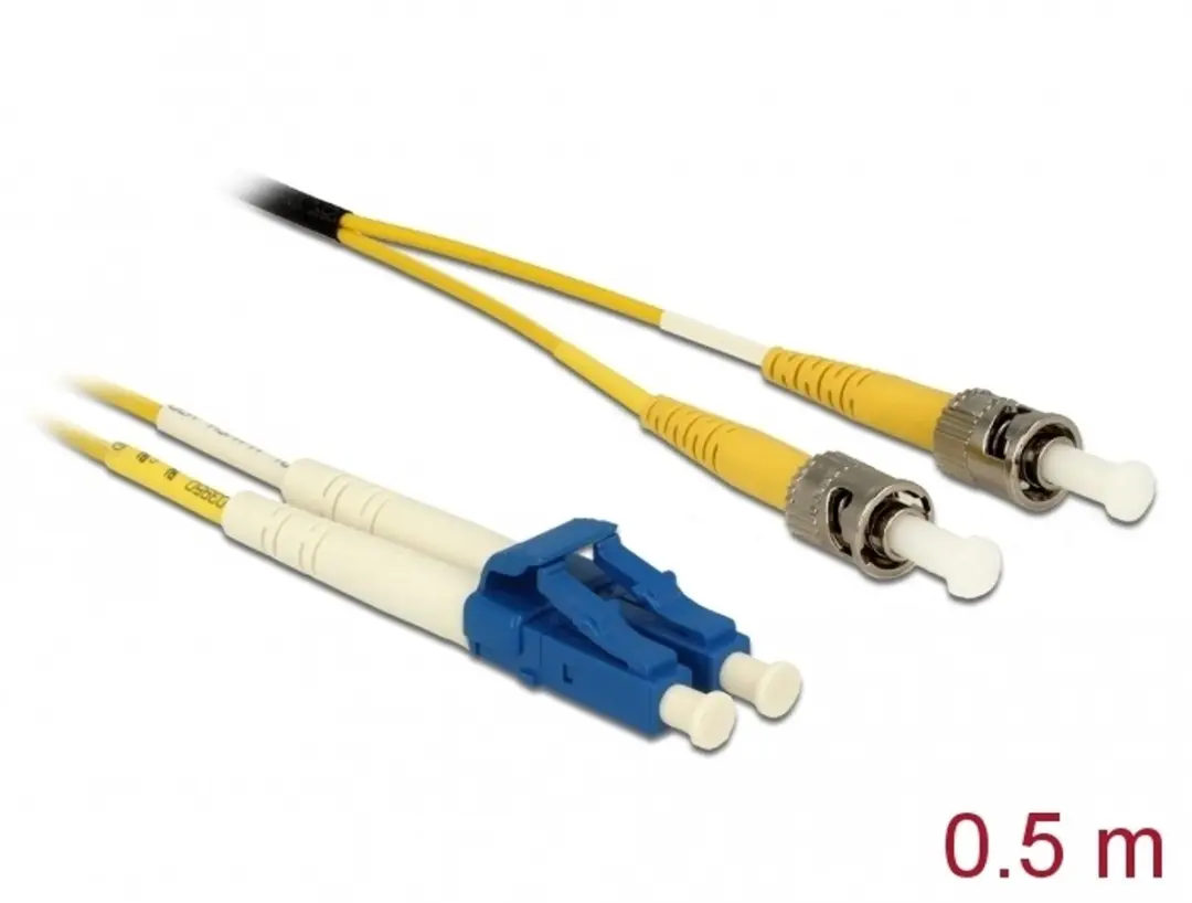 Delock LC naar ST Singlemode OS2 Kabel 0.5m