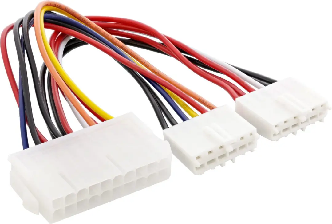 InLine ATX 20-pins P8 P9 Voedingskabel 0,20m Wit - afbeelding 6 van 6