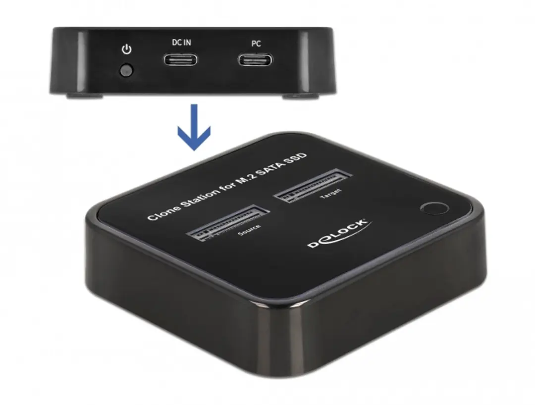 Delock M.2 Docking Station 64178 - 2x M.2 SATA SSD - Zwart