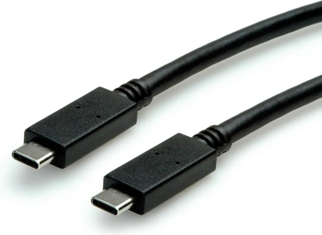Roline USB-C 3.2 Gen 2 Kabel C-C M/M 1m - 10Gbit/s - 100W - Zwart