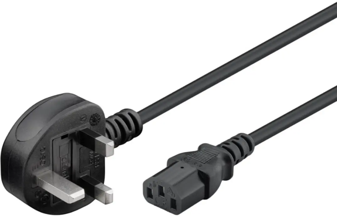 Goobay C13 Stroomkabel Type G - 1,5m - 5A - 3x1,00mm² - Zwart