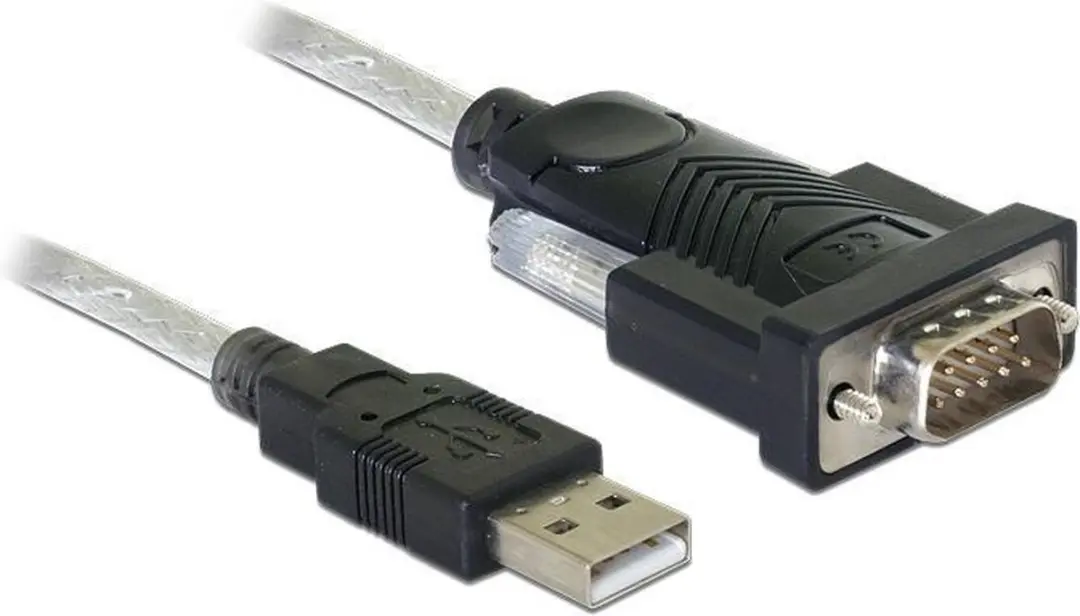 Delock USB-A naar RS232 Adapter 9/25-pins FTDI - 1,8m - Zwart