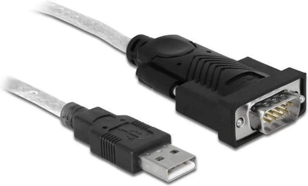 Delock USB-A naar RS232 Adapter 9/25-pins FTDI - 1,8m - Zwart