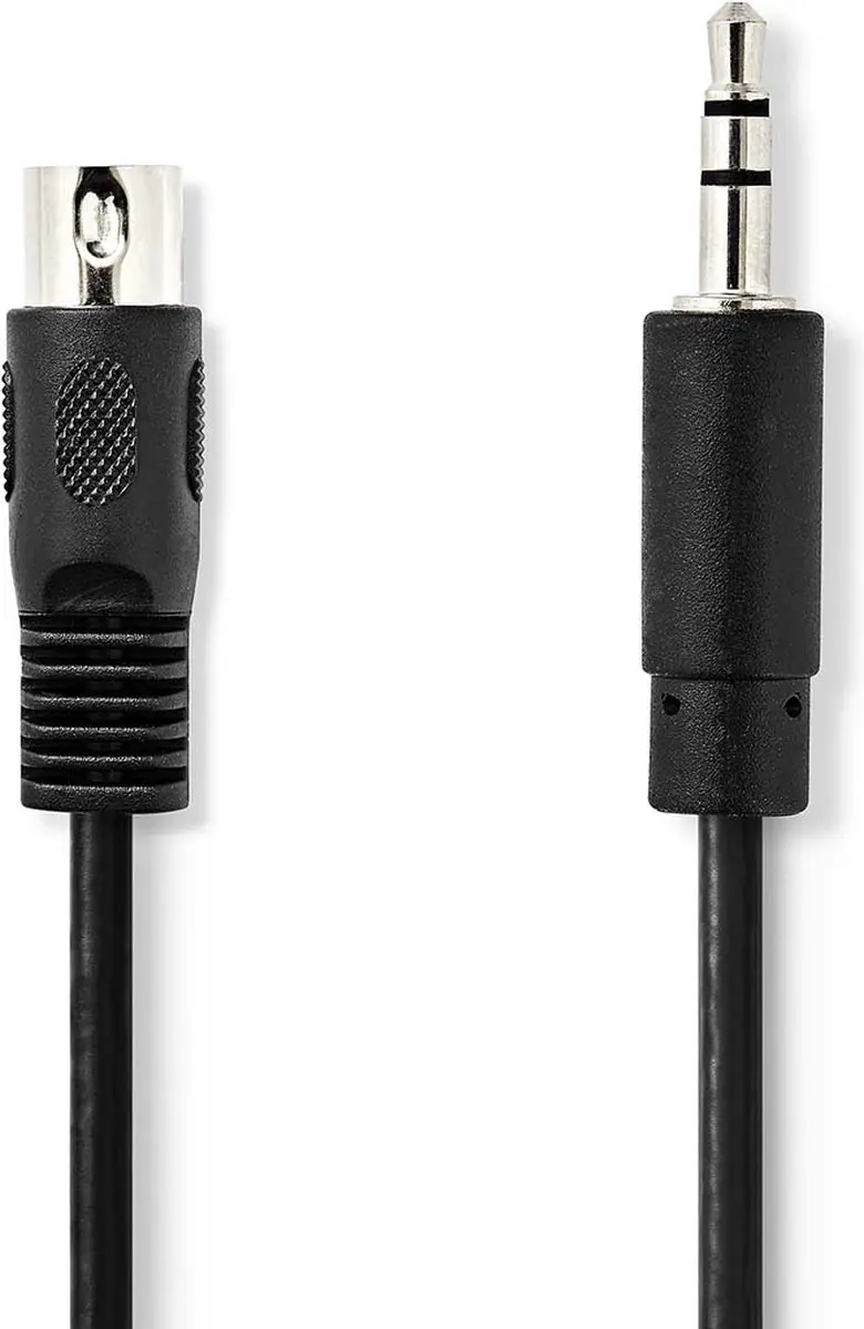 Nedis DIN-Audiokabel CAGL20100BK10 - 1m - 5-pins Male naar 3,5mm Male - Zwart