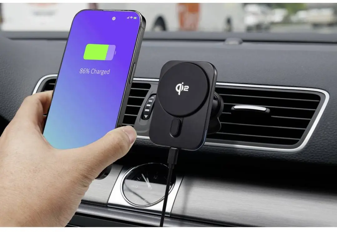 Renkforce RF-Qi2WCar-01 GSM-lader USB-C Qi Wireless Charger - Zwart