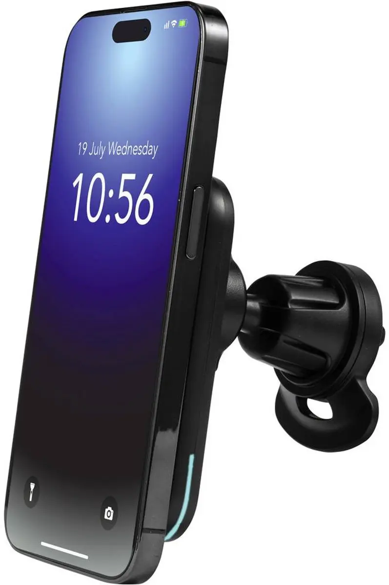 Renkforce RF-Qi2WCar-01 GSM-lader USB-C Qi Wireless Charger - Zwart