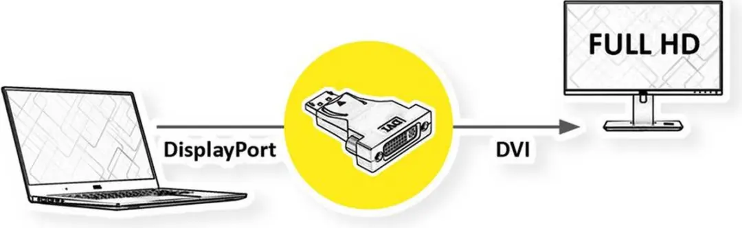 Value DisplayPort naar DVI Adapter - Zwart