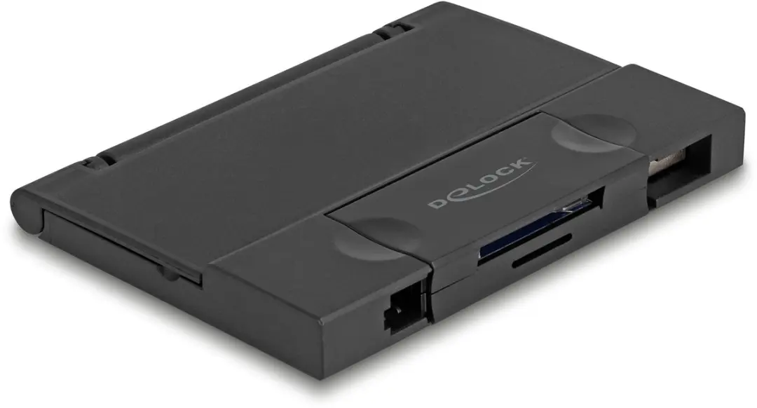 Delock 91014 USB-C/Type-A Card Reader - SD/MicroSD - Zwart