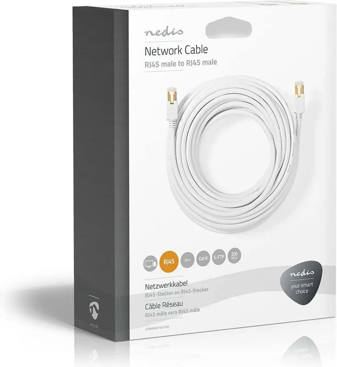 Nedis CAT6 Netwerkkabel CCBW85221WT200 20m - Wit