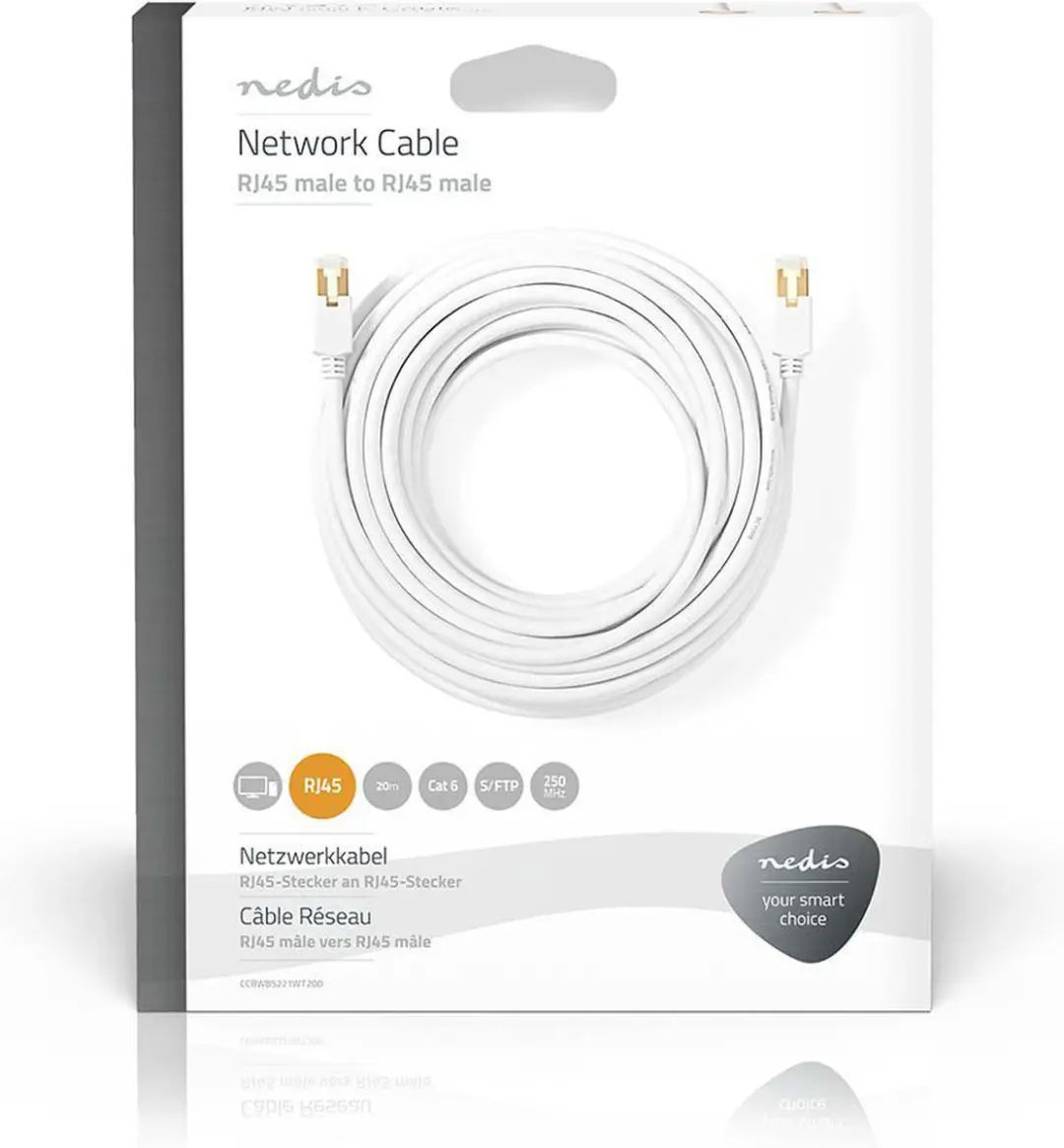 Nedis CAT6 Netwerkkabel CCBW85221WT200 20m - Wit